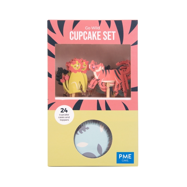 Cupcake Set - Go Wild Safari Tiere